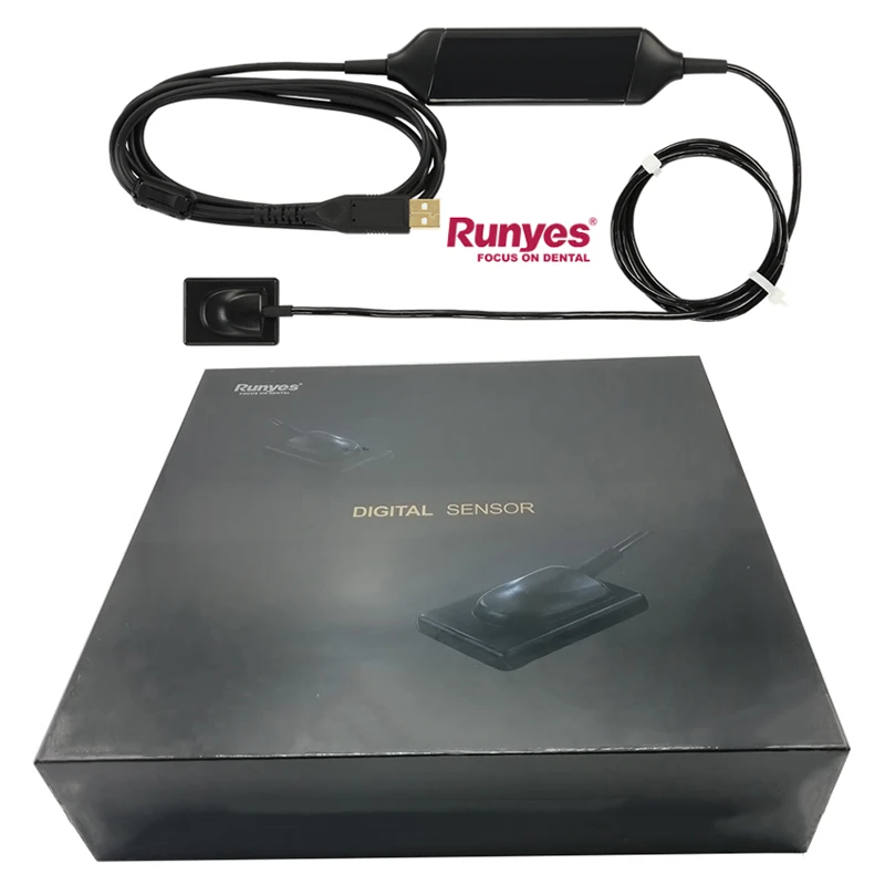 Système d'Imagerie Intra-orale Numérique HD DR730, Capteur RVG à Rayons X Dentaires Runyes, Équipement avec Pilote TWAIN Compatible avec Win10