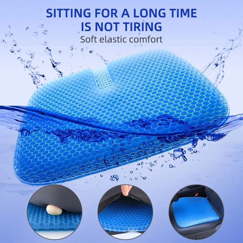 

Car Seat Honeycomb Gel Office Seat Four Seasons Universal Silicone Breathable Student Car Honeycomb Gel Offi