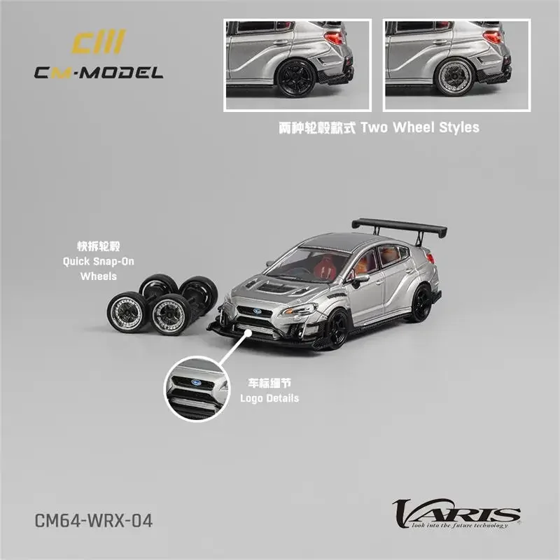 

CM MODEL 1:64 Varis Widebody 2.0 WRX Silver Diecast Model Car