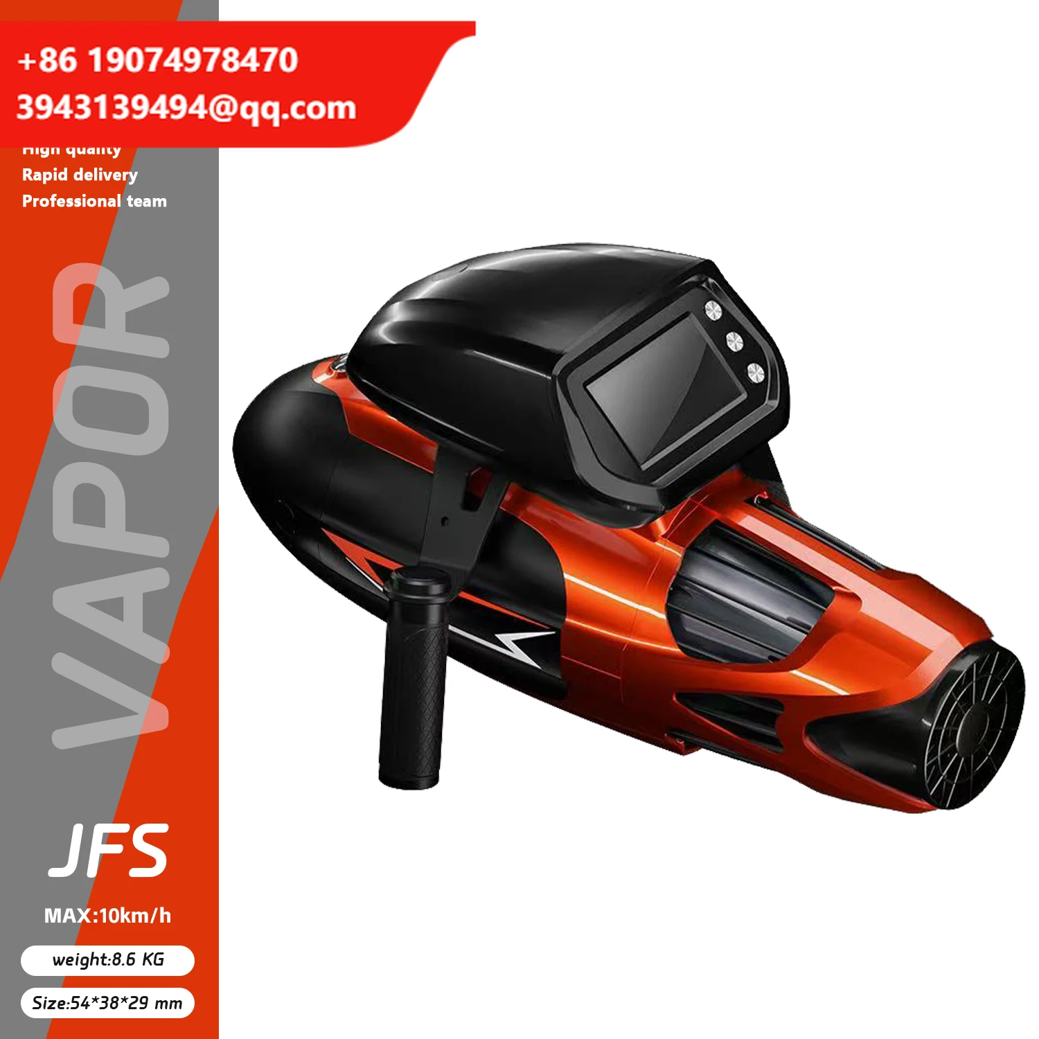 

Waterproof Vapor Pump Jet Underwater Scooter Diving Set For Sea/Water Playing & Diving Up To 40m Deep With Max Thrust Of 21kg