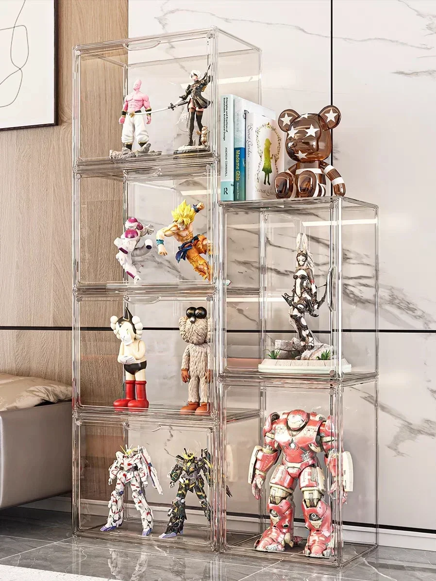 Model Display Box Acrylic Storage Lego Display Cabinet Figure Home Gundam Display Stand Standing Brand Transparent and Dustproof