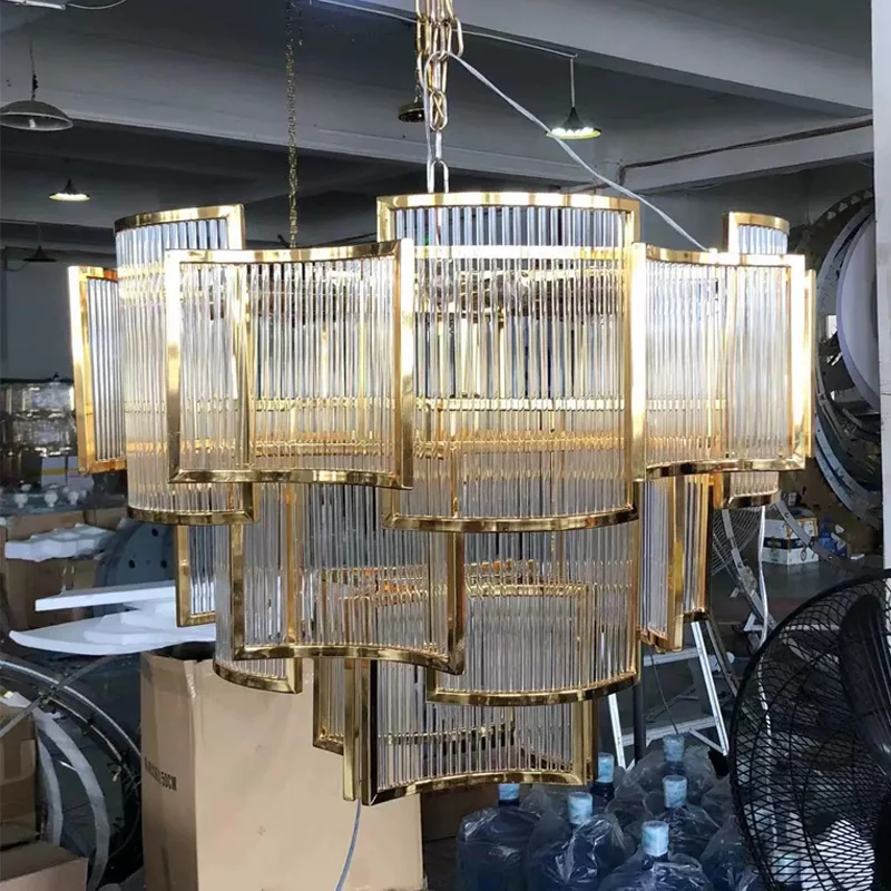 

American-style Gold/silver/black Crystal Chandelier Suitable For Living Rooms Hotels Ceiling Pendant Lights Lustre