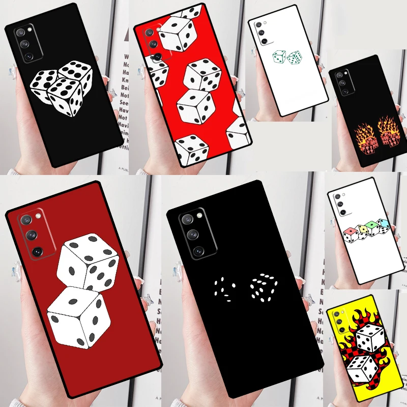 Lucky Dice Phone Case For Samsung Galaxy S25 Ultra S9 S10 S20 S21 S22 Plus S24 FE S23 Ultra Back Cover