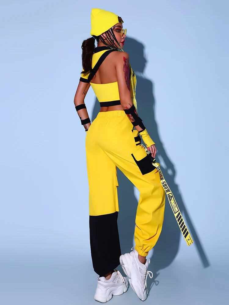 طقم أزياء للعروض للبالغين، ملابس رقص الهيب هوب والشارع، زي رقص كوري مثير للفرق النسائية، بدلة تدريب الجاز