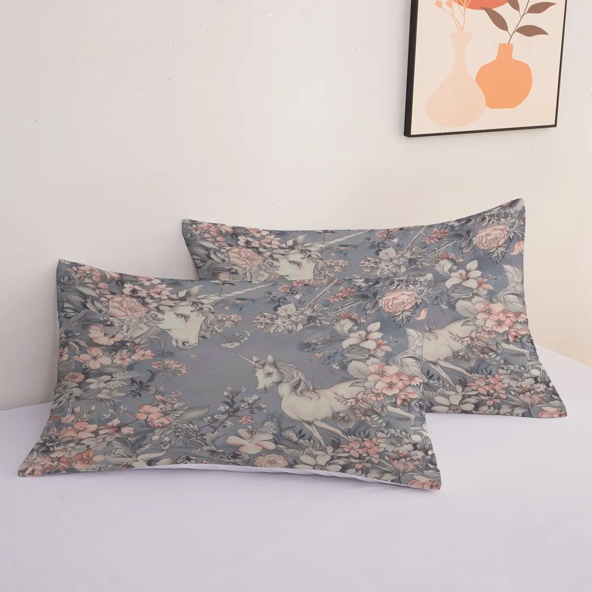 Unicorns  Down duvet cover large size  foxes  1 duvet cover, 2 pillowcases, 3 pieces