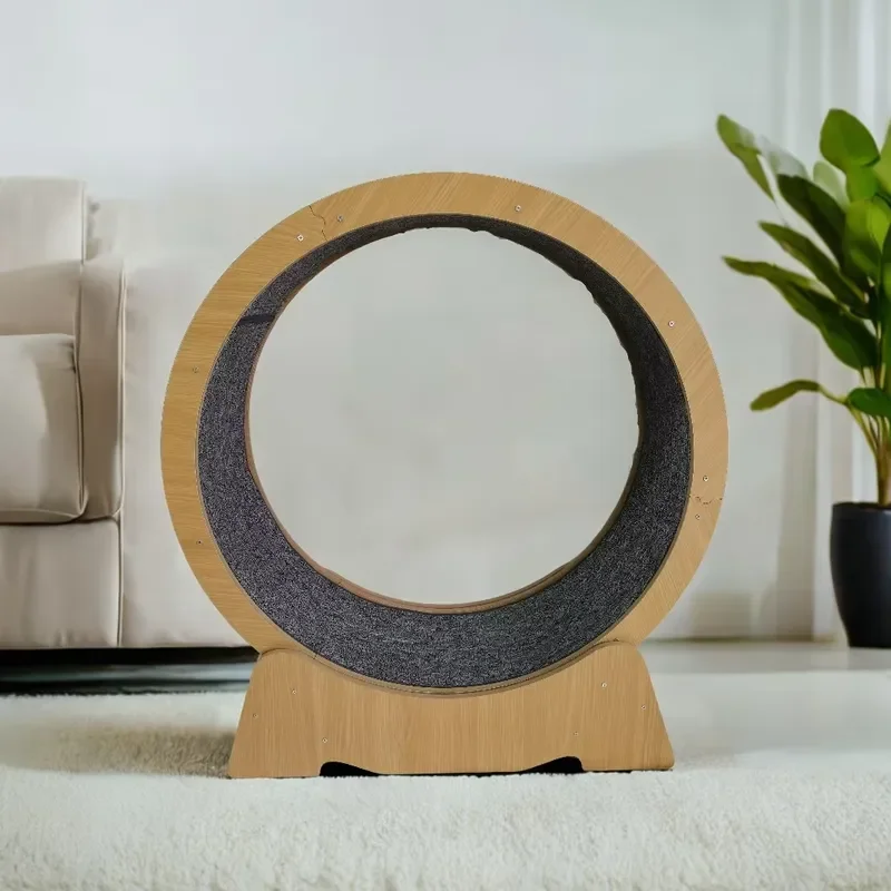 New design Custom pet equipment Corrugated cardboard treadmill Interactive cat scratcher Practice running wheel