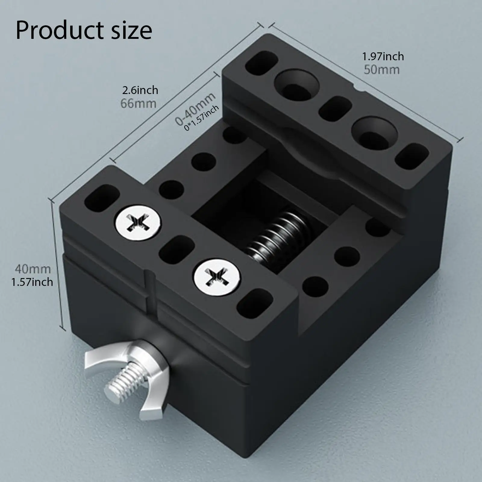 Small Table Bench Vise Clamp Table Vice Reusable Adjustable 0-4cm for Model Making Jewelers Maintenance Walnut Breads Drill