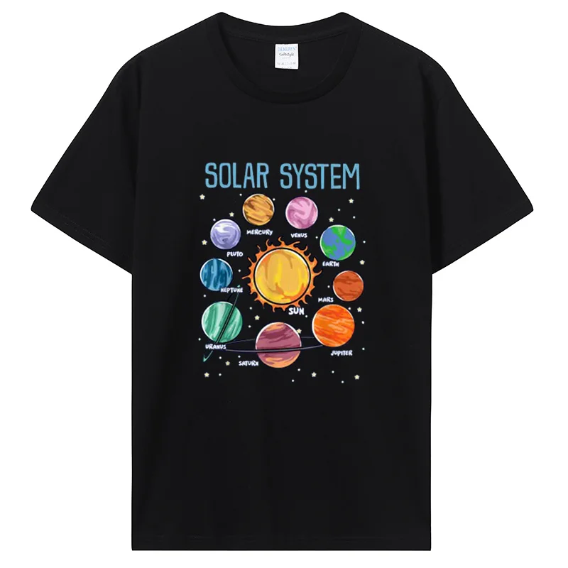 Solar System Planets Science Space Boys Girls STEM Kids T-Shirt Astrophysics Like Mars The Sun Moon Stars Saturn Tees Tops