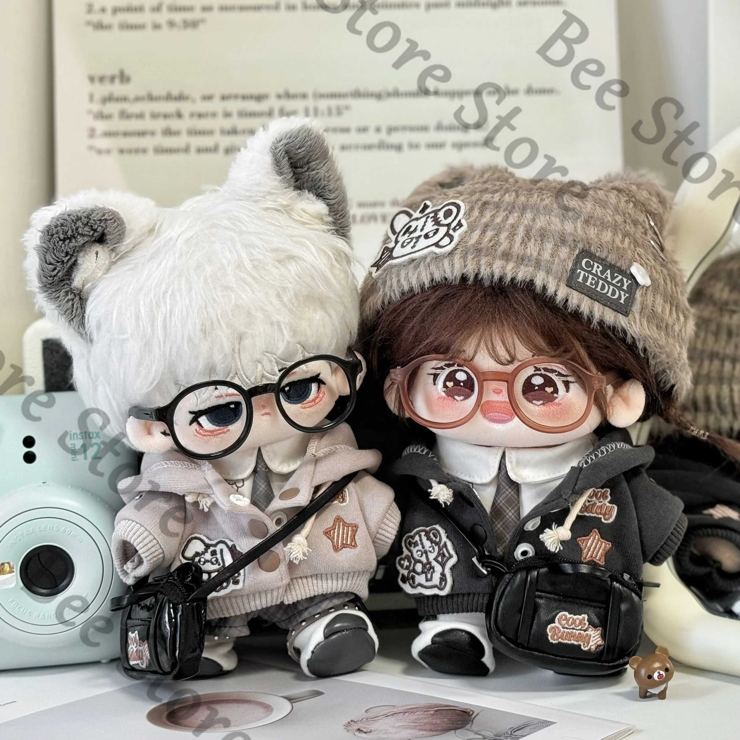 

No attribute dolls set (Seven items) Violent Milk Bear 20cm Wearable and removable cute handsome High Quality doll clothes