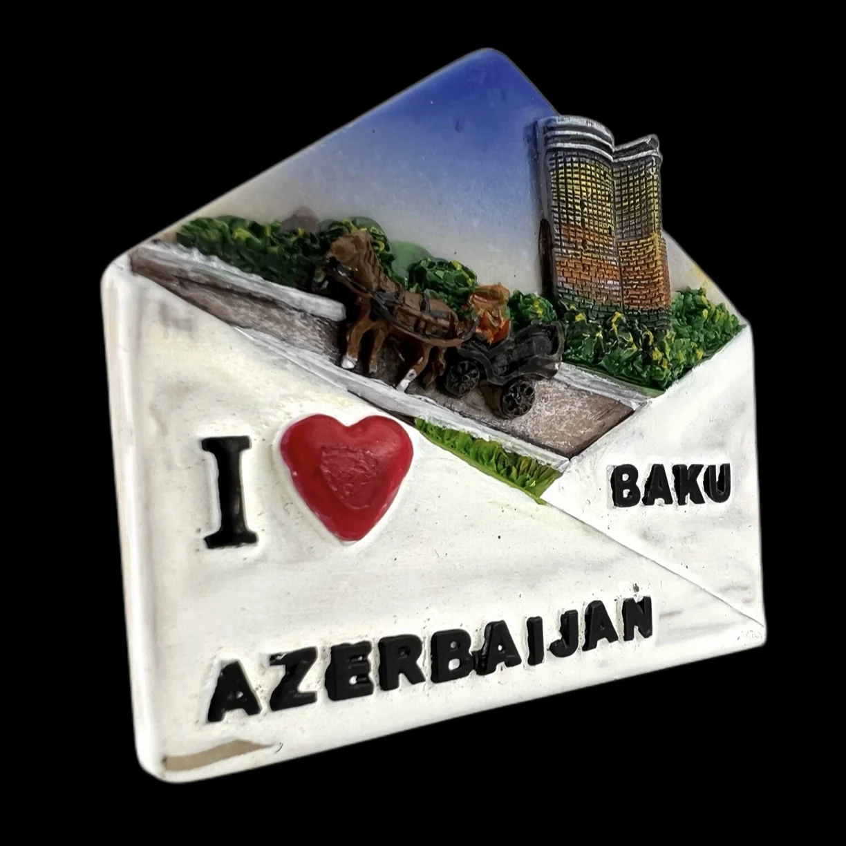 Azerbaijan Fridge Magnets Travel 3D Memorial Magnetic Refrigerator Stickers Gift Room Decoration Collectio