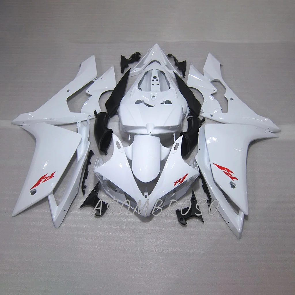 ABS Plastic Fairings YZF R1 2007 2008 White Body Fairings for YAMAHA R1 08 07 Moto Fairing Kits YZFR1  YZF1000