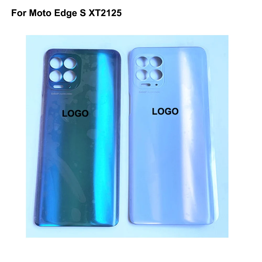 For Moto Edge S Rear Back Battery Door Cover Housing Replacement Repair Parts For EdgeS XT2125 Black test good