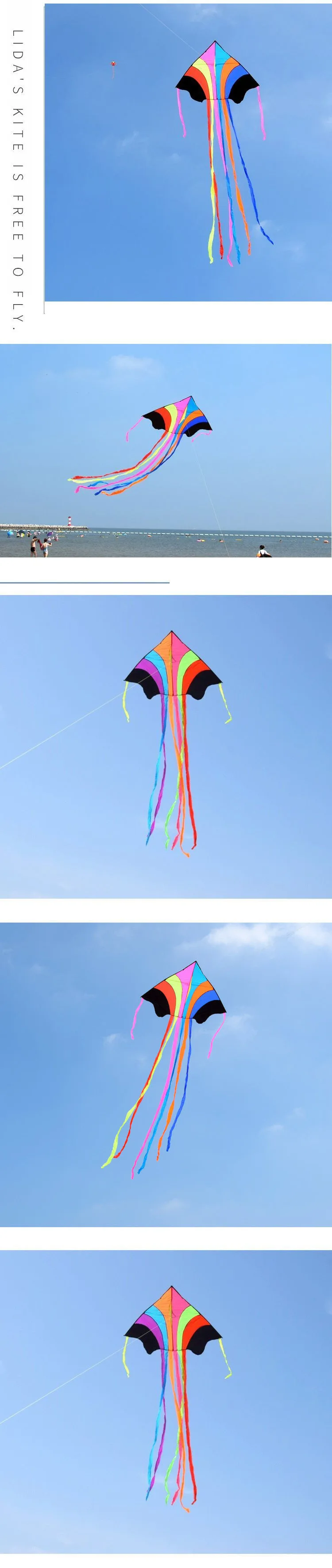 Vlieger Set Grasland Vlieger Breeze om te Vliegen Kinderen Volwassen Grote Kleur Lange Staart String Vliegers Gingang Outdoor Fun Sport Speelgoed 1.5m