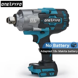 2100N.M Brushless Cordless Electric Impact Wrench Rechargeable 3/4