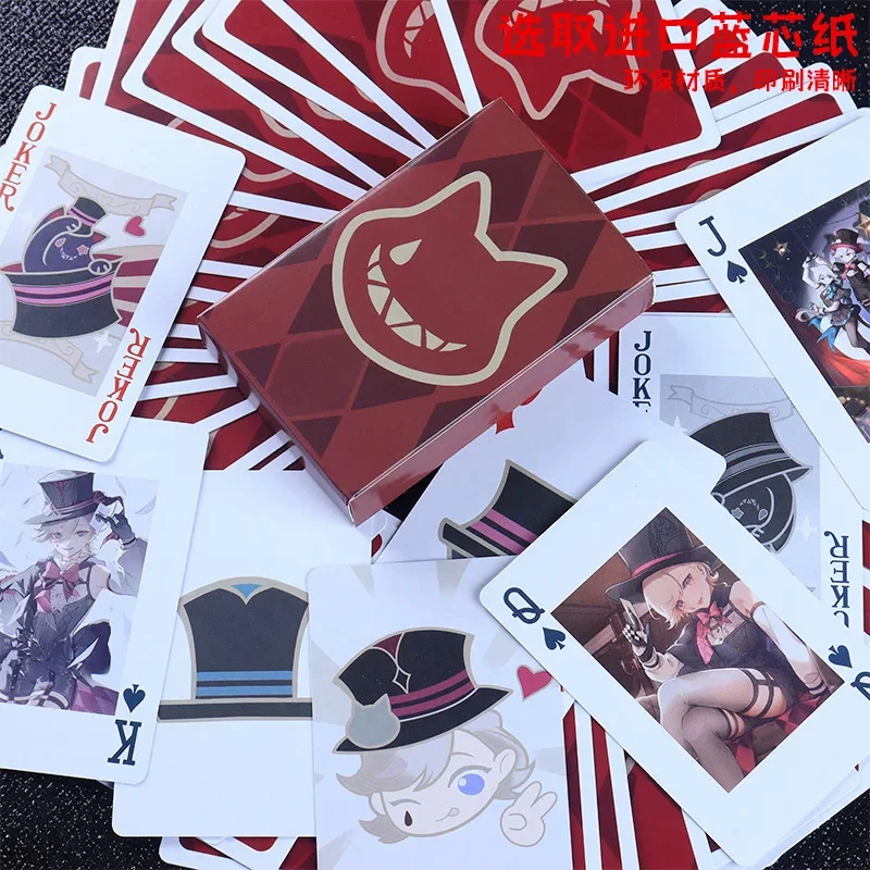 54pcs/Set Game Genshin Impact Lyney Lynette Cosplay Poker Fontaine Props Accessories Anime Playing Cards Tarot