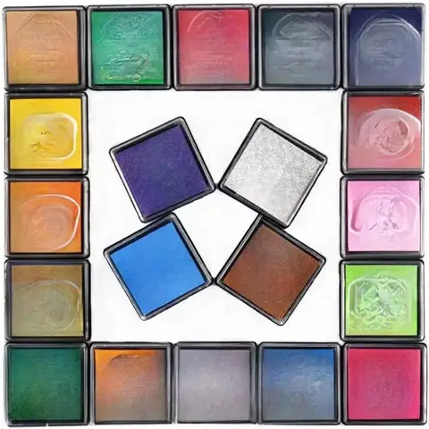 20 color ink stamp pad, washable craft stamp pad color rubber stamp