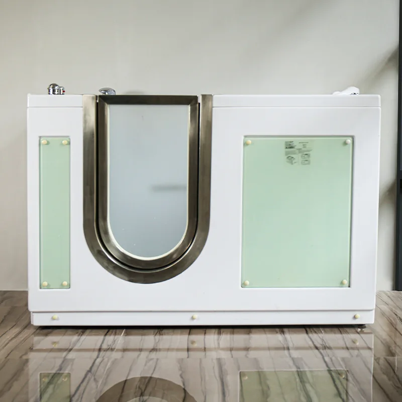 

The elderly bubble bathtub acrylic bathtub small apartment barrier-free side door home massage smart