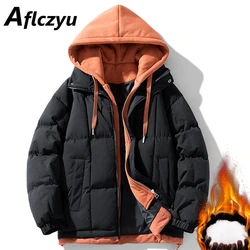 Padded Jacket Coat Men Winter Parkas Fashion Hooded Patchwork Padded Coats Waterproof Parkas Male Cargo Jackets