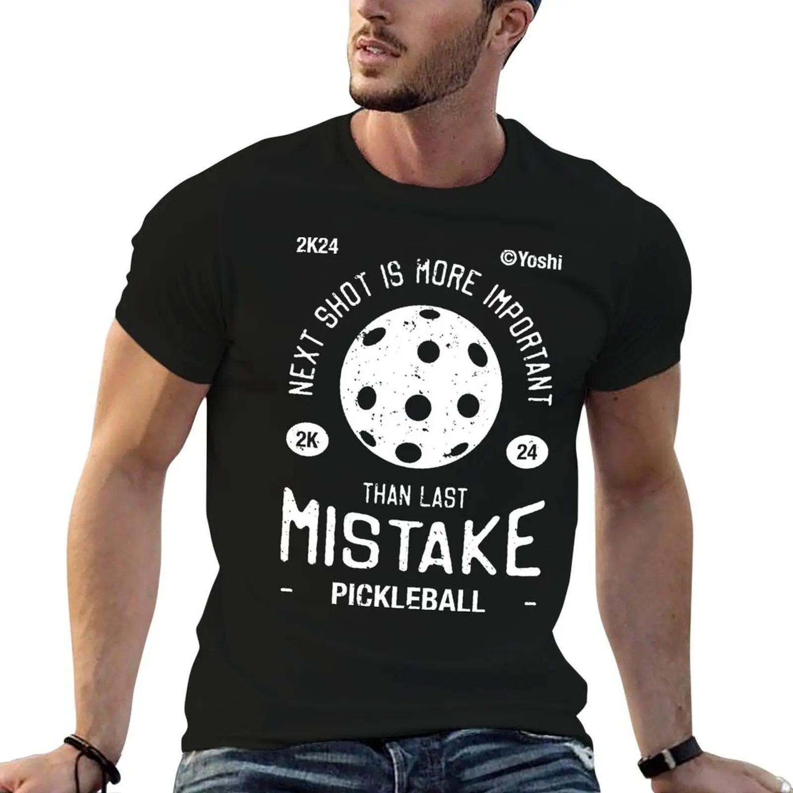 Pickleball SHOT - MISTAKE T-Shirt tops valentines clothes oversized t shirts for men