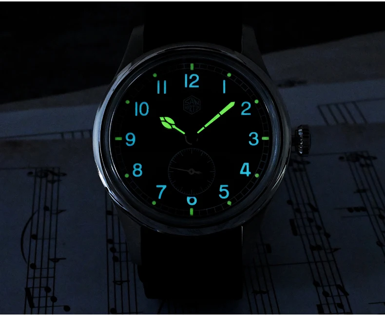 San Martin Men Aviator Watch Pilot 36mm Quartz Couple Wristwatch 10ATM Waterproof K1 Mineral Glass RONDA 6004 Nylon Strap