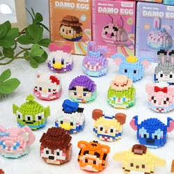 Disney Style Hello Kitty Building Blocks Stitch LinaBell Princess Cartoon Figrues Bricks Children's Assembly Toys Model Gift