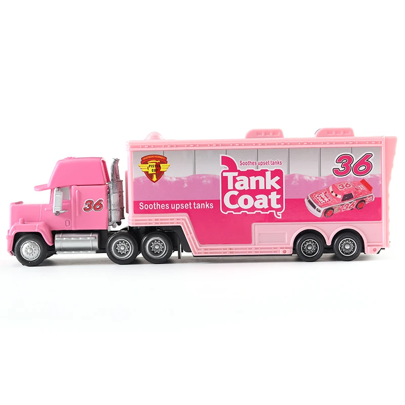 Disney Pixar Cars Mack Truck Cruze Ramirez 51 Dinoco 42 Rennspielzeug 1:55 Druckguss-Tankmantel 36 Automodell WIEWZEEN 39 Kindergeschenk