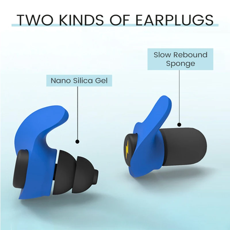 Reusable Washable Earplugs Soft Cochlea Sleeping Ear Plugs Three-layer Noise Reduction Earplugs Slow Rebound Sponge Earplug
