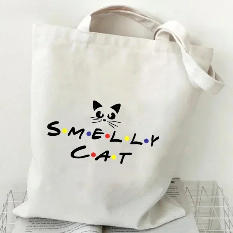 SVE1 Canvas Tote Bag Student Pivot Friends TV Show Shopping  Women Graphic Casual Handbag Side  for Ladies