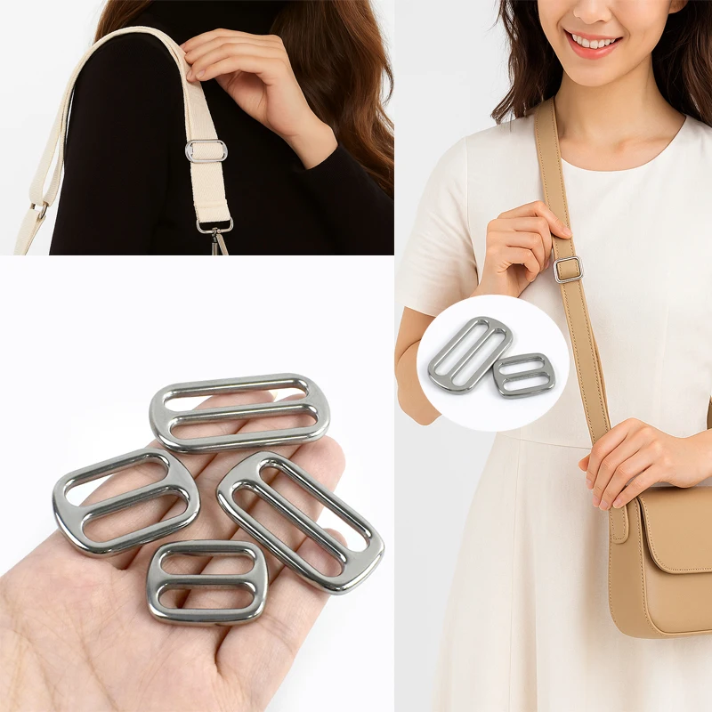 

5/10Pcs 20-38mm 304 Stainless Steel Buckle Backpack Strap Tri-Glide Slider Clasp Pet Collar Replace Adjust Buckles Accessories