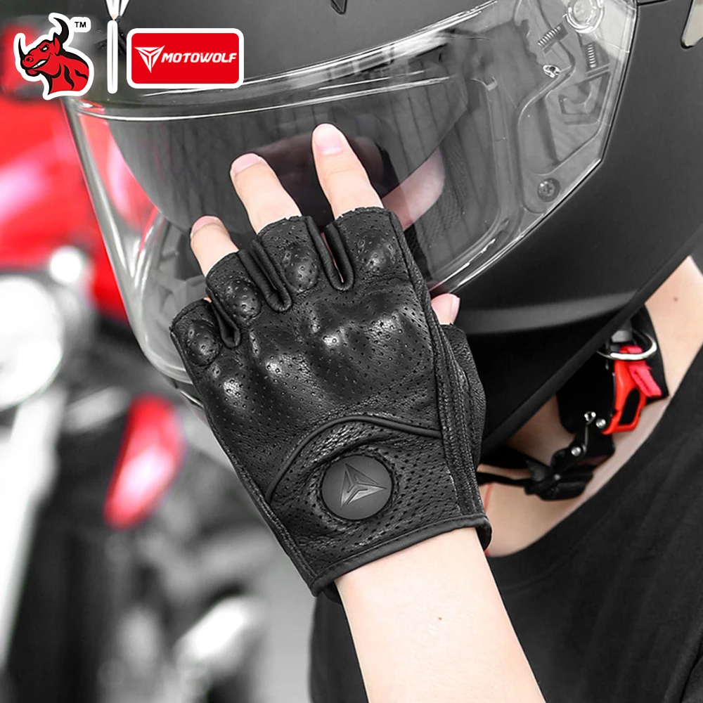 

Мотоциклетные перчатки без пальцев для активного отдыха, ретро-стиль, дышащие, прочные, для путешествий, мужские, весенние, многофункциональные перчатки для велосипеда