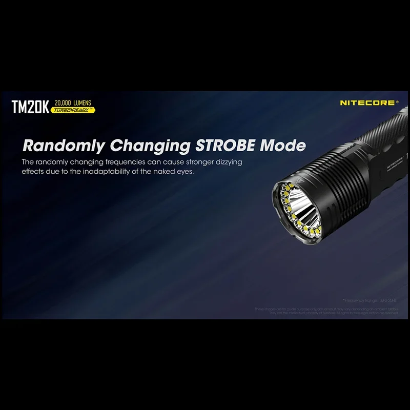 Imagem -06 - Nitecore Tm20k 20000 Lumens Lanterna Tática qc Rápido Recarregável Levou Holofote da Tocha da Bateria Embutida Holofotes