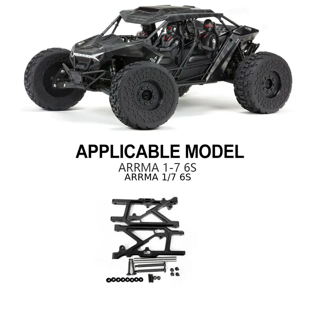 2 uds aleación de aluminio 1/7 brazo de suspensión inferior trasero para 6S RC pieza de coche accesorios de coche piezas de repuesto