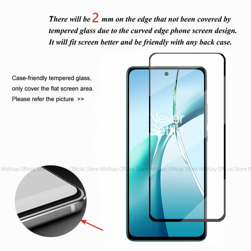 2/4PCS Tempered Glass For OnePlus Nord CE4 Lite Screen Protector OnePlus Nord CE4 Lite 5G Full Glue Glass Protector Phone Film