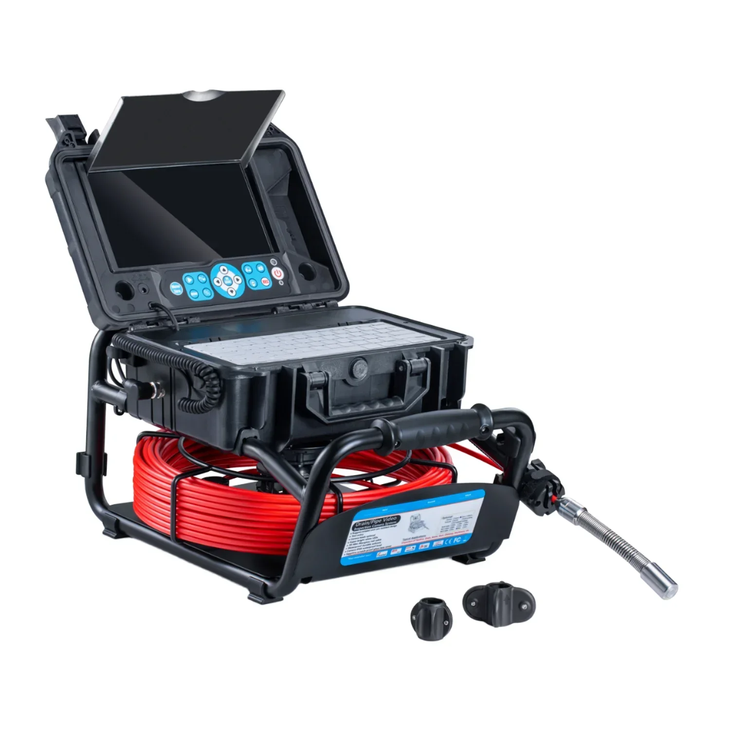 Portable 512Hz Locator Sewer Inspection Camera Self-Leveling Feature 10.1 Inch Touch Screen Meter Counter CMOS Sensor 50M Range