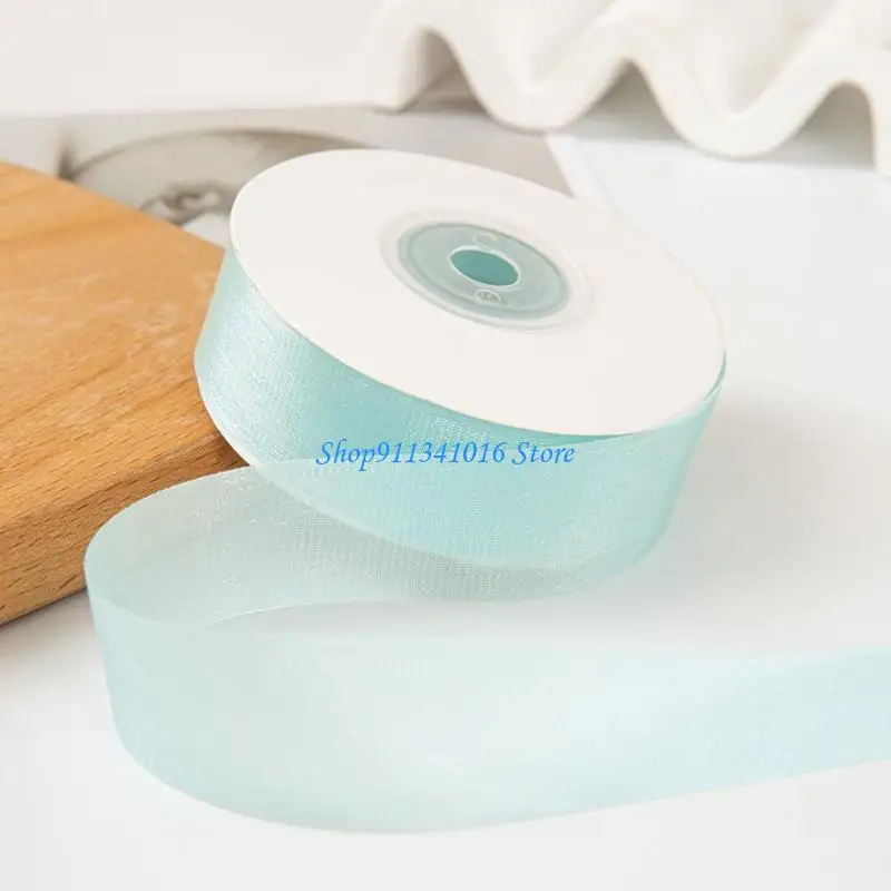 Sheer Organza Ribbon 25mmX20Yard Polyester Ribbon for Art Craft Gift Wrapping