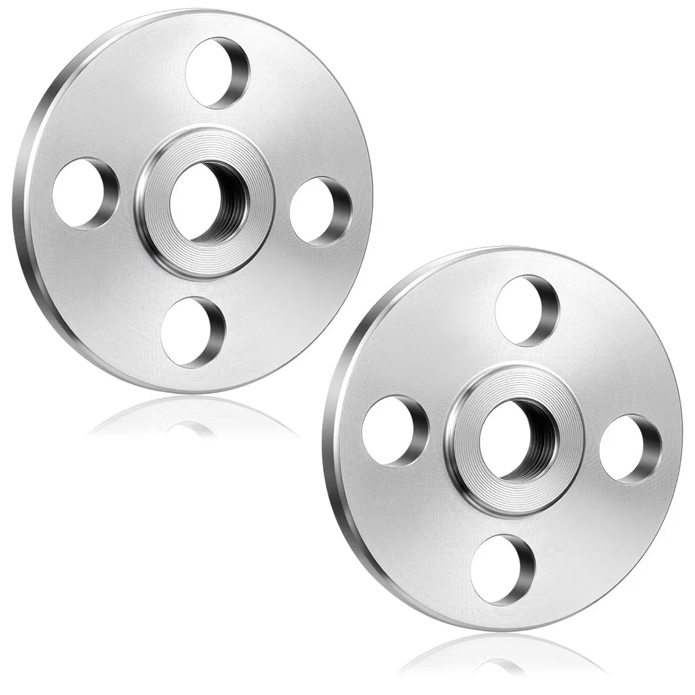 

2 Pcs Half Inch 304 Stainless Steel Floor Flange Raised Face NPT Threaded Escutcheon Plate for Plumbing DIY Shower