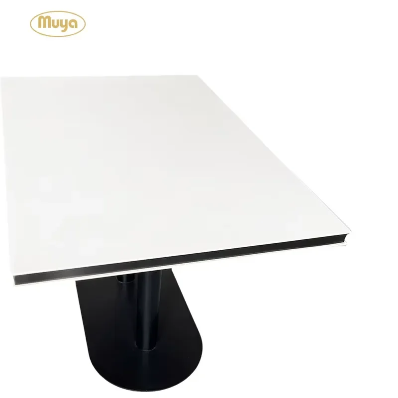 Nordic Solid Wood Dining Table with Hot Pot Slot Customizable Design for Outdoor Restaurant Living Room Bar Banquet Furniture