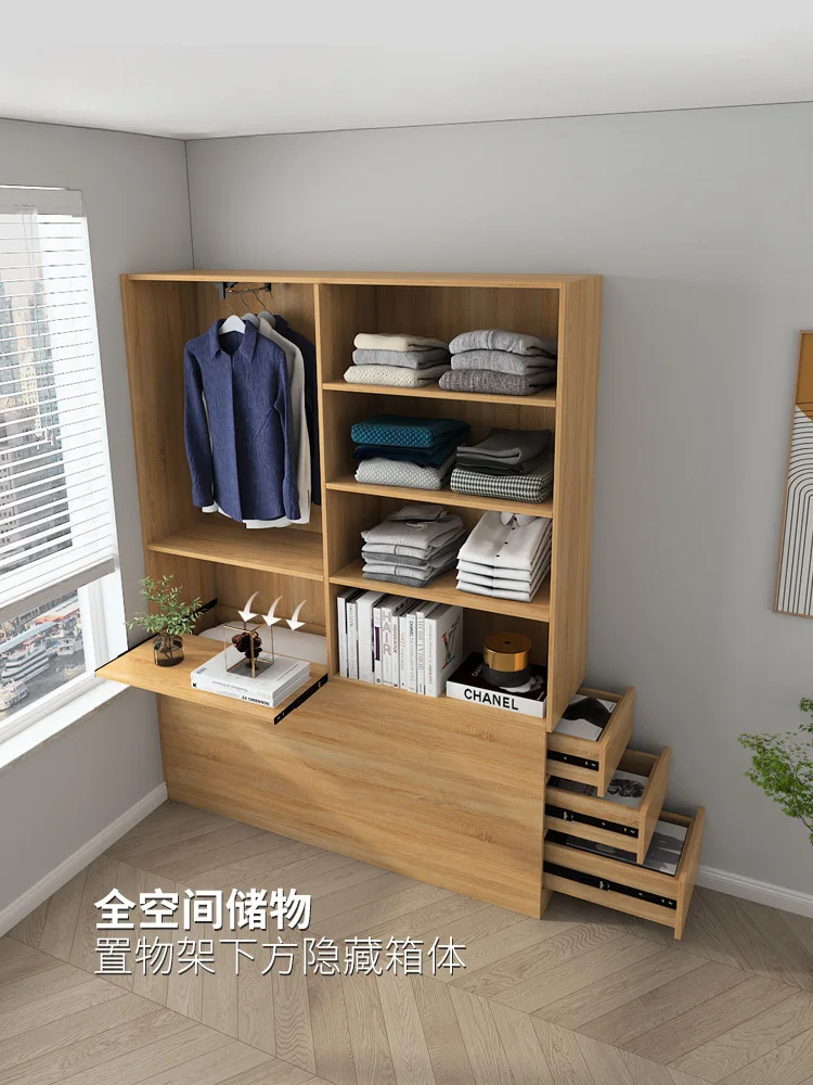 خزانة ساندويتش بجانب السرير بسيطة وحديثة، خزانة باب للتخزين، خزانة ملابس معلقة، توفير مساحة لغرفة المعيشة، خزانة جانبية للزاوية