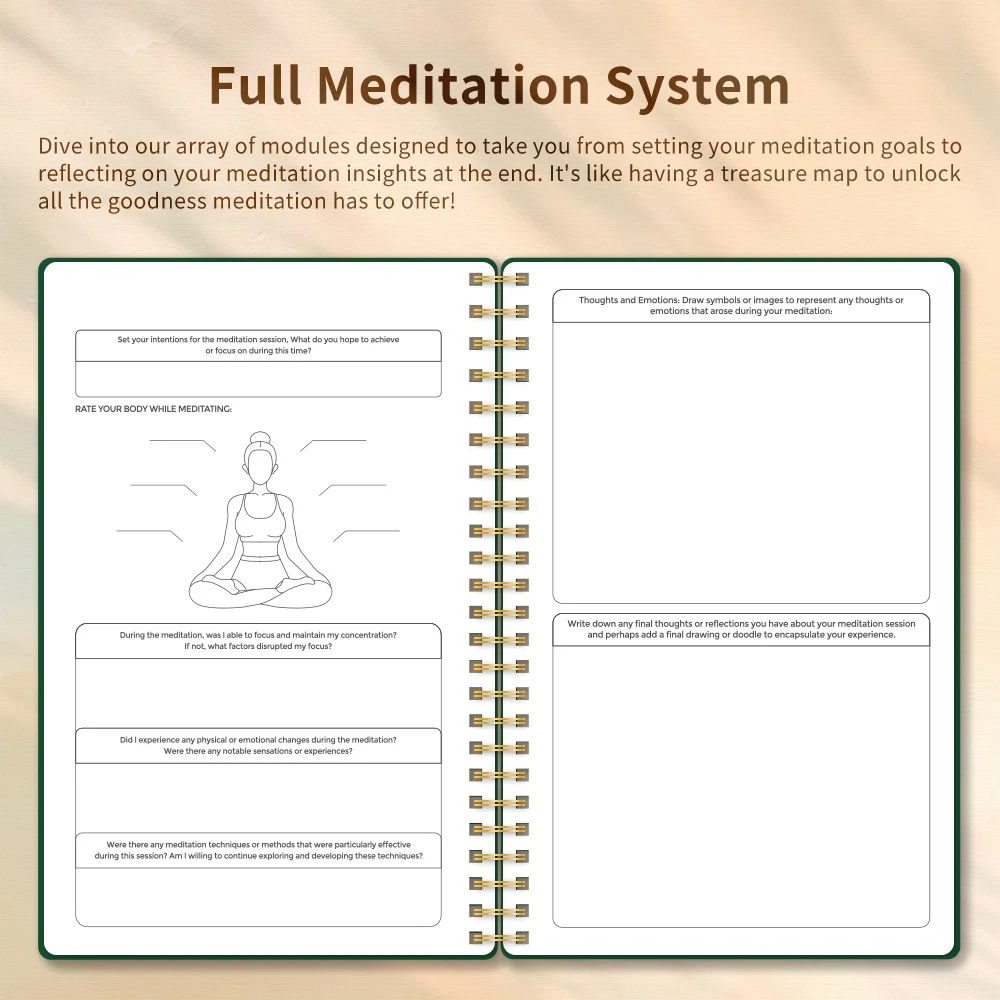 ๐ Meditation Journal for Spiritual Self-Discovery โ 96 Pages, A5 Hardcover 5