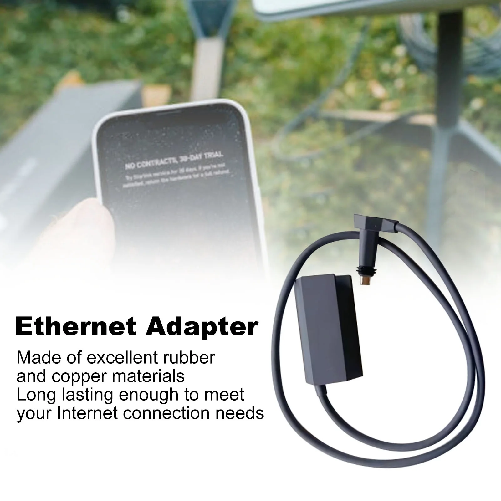 Starlink Ethernet Adapter V2 Rectangular Satellite Dish Internet Kit High Performance Stable Connection Easy Installation