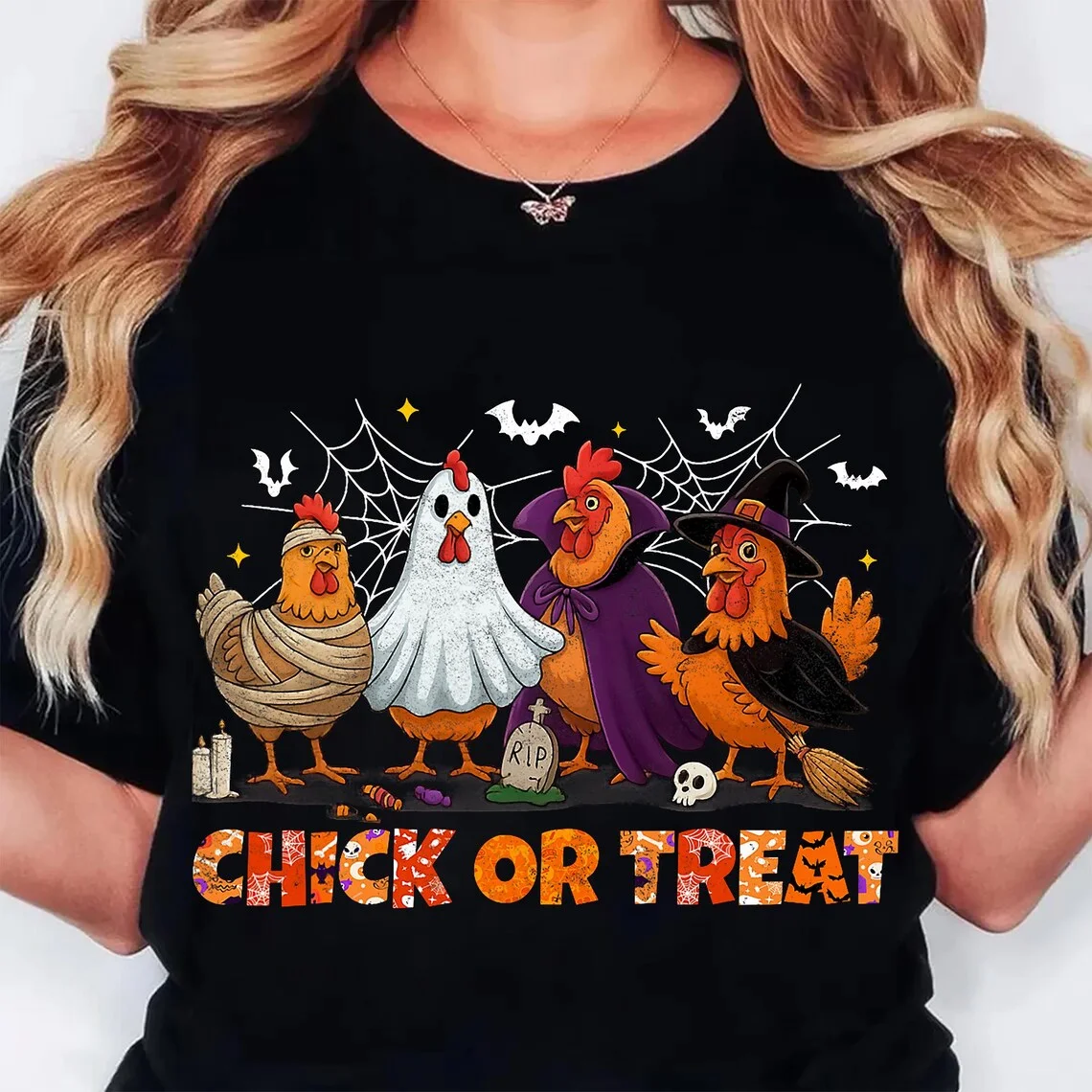 Cluck Yeah It's Halloween T Shirts Streetwear, Funny Chicken Halloween Shirt Women Stylish Harajuku Unisex Tops