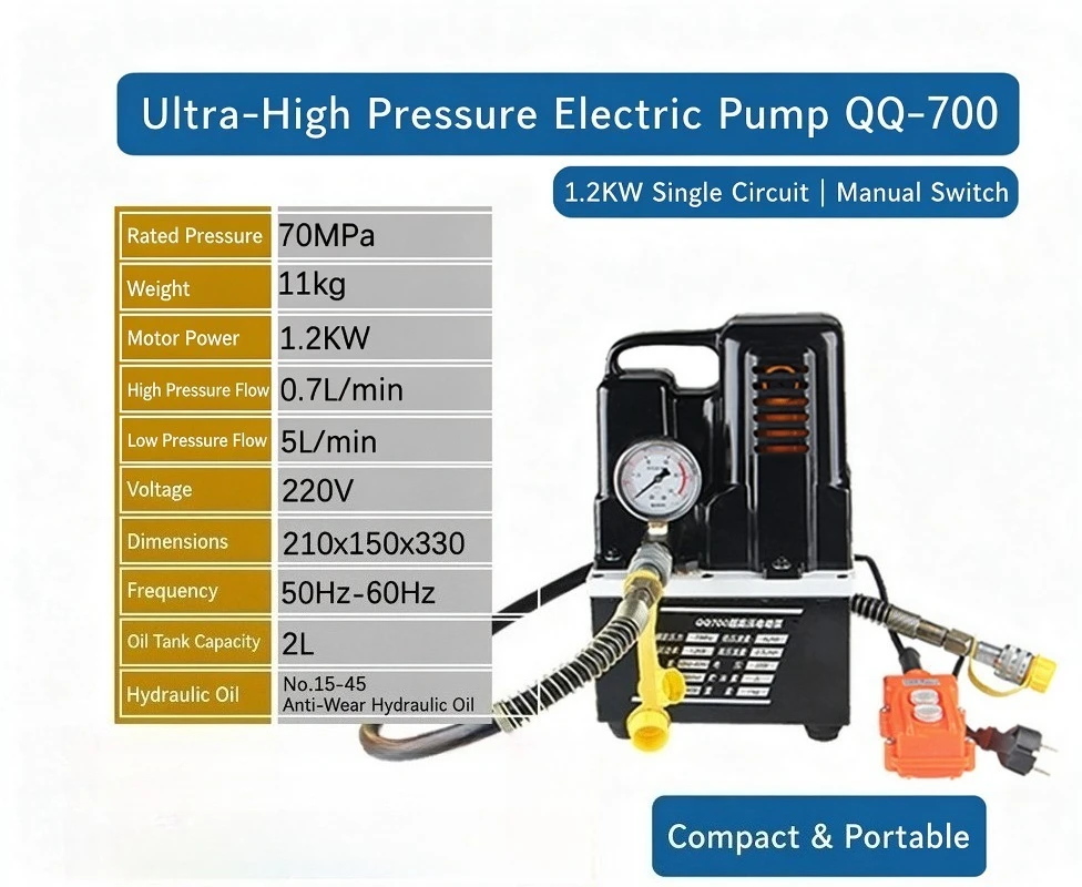 Hydraulic electric hydrAulic pump hydraulIc press foot switch hydRaulic pump station single oil circuit electric pump 700A
