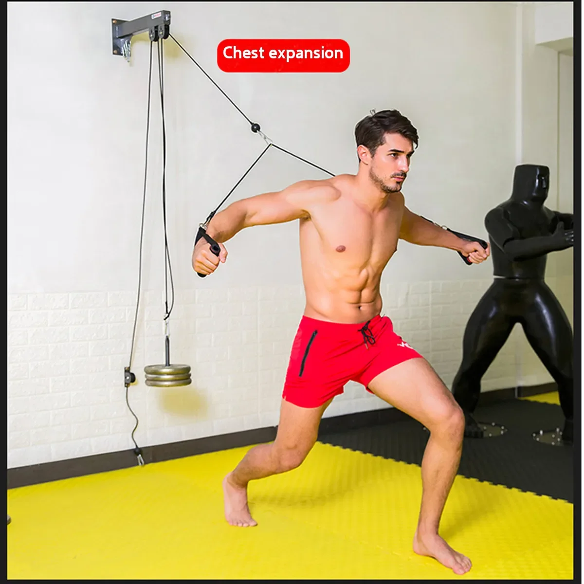 เครื่องออกกำลังกายในร่มแบบทำมือเพื่อความแข็งแรงของกล้ามเนื้ออุปกรณ์ฟิตเนสการออกกำลังกายในร่มที่บ้านแบบทำมือ