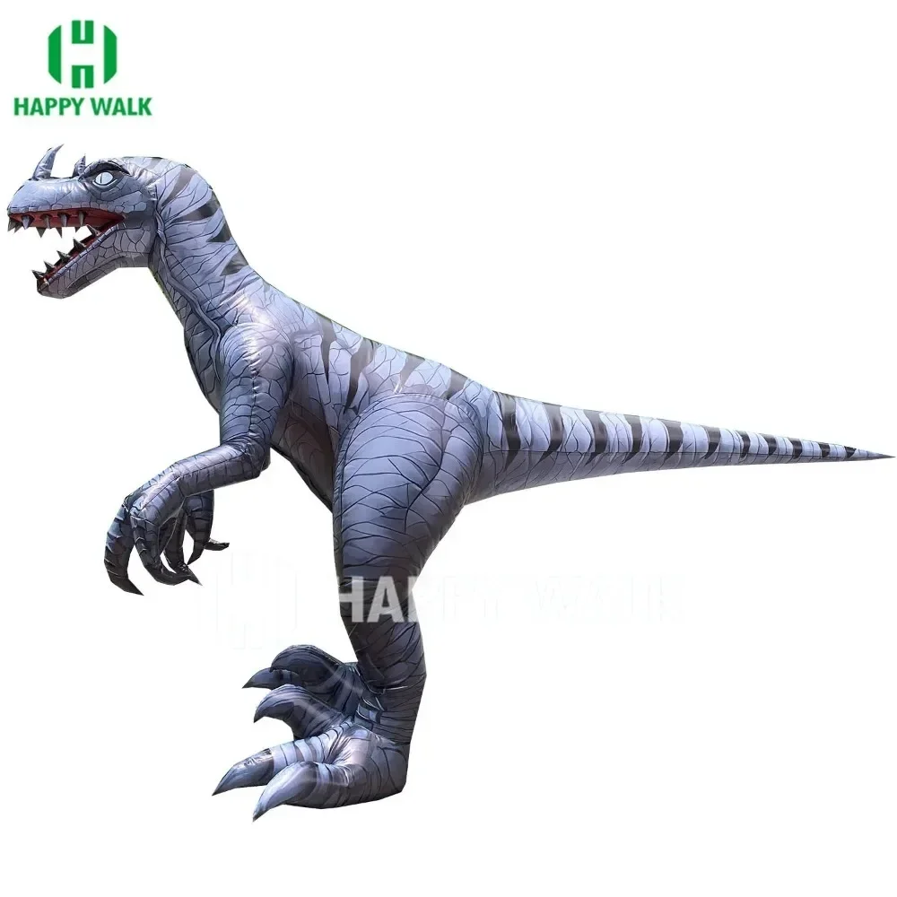 

1.8m Inflatable Dinosaur Costume Realistic Raptor Dinosaur Costume Animal Cosplay for Halloween Party