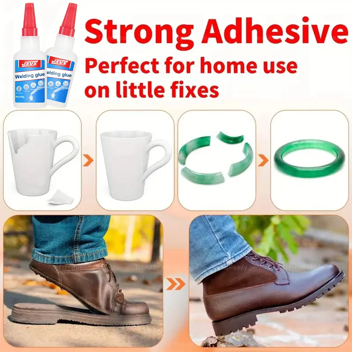 กาวน้ำมันแท้ ความแข็งแรงสูง กาวน้ำมันอเนกประสงค์ใส สำหรับหนัง ยาง แก้ว ไม้ โลหะ กาวติดแน่นพิเศษ แห้งเร็ว 50 กรัม