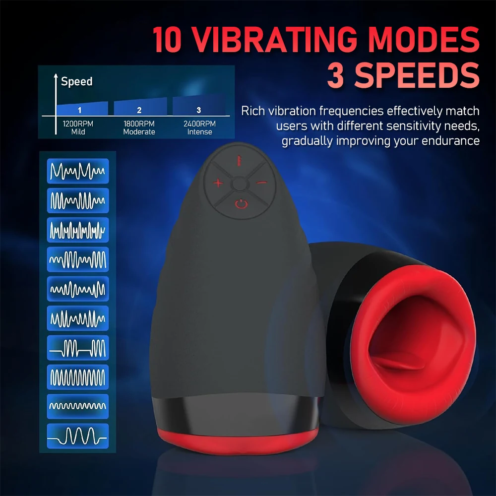 Sexy Mouth Penis Pump Heated Vibrator for Men Glans Sucking Cock Enlargement Exerciser Male Masturbator Erotic Products Sex Toys - view 4