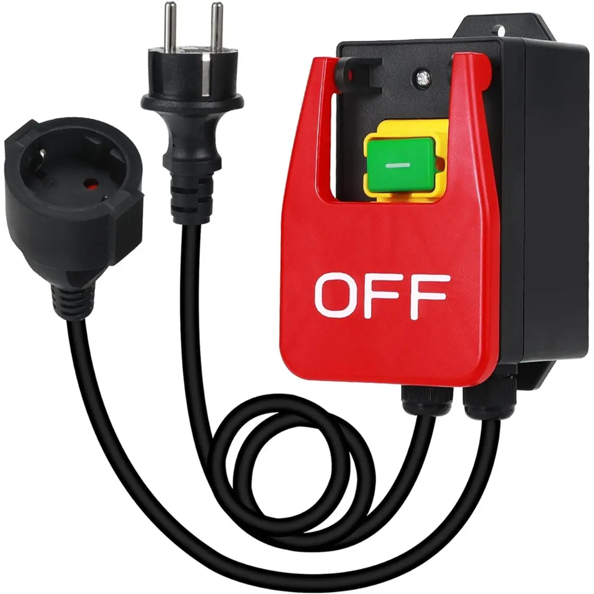 Interruptor liga/desliga monofásico 230v, interruptor de botão eletromagnético para mudar rapidamente mesas de fresagem plugue da ue