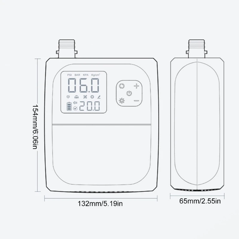 Pompa elettrica ad pressione con batteria digitale da 8000 mAh per sport acquatici all'aperto