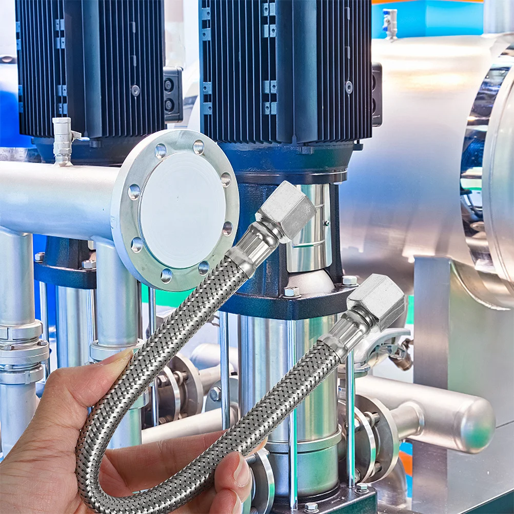 

Air Compressor Cylinder Head Check Valve Stainless Steel Hose Durable Pneumatic Replacement Air Compressor Hose