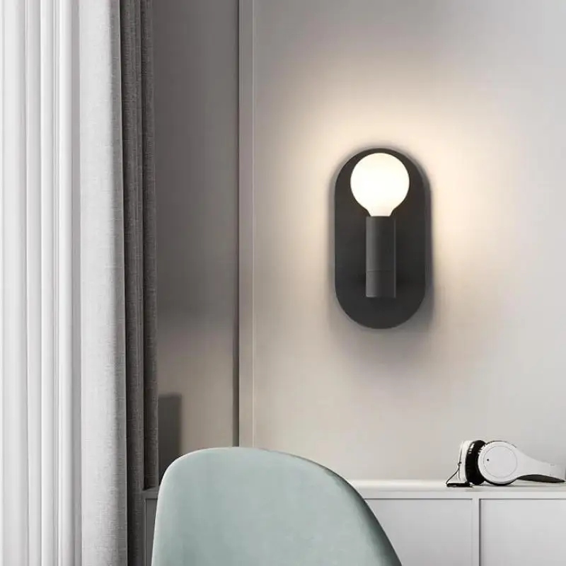 Lámpara Led de pared para habitación, proyecto de Hotel y sencilla para luz decorativa creativa, dormitorio, mesita de noche y espejo de baño, novedad